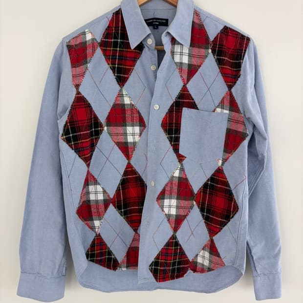 꼼데가르송 아가일 패턴 셔츠