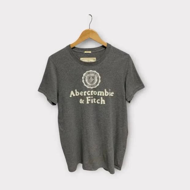 아베크롬비 A&F 빅로고 그레이 티셔츠 M
