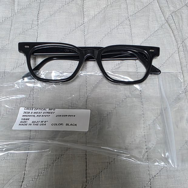 [50-21] 빈티지 크리스 옵티컬 얀크 YANK 블랙 안경테 1