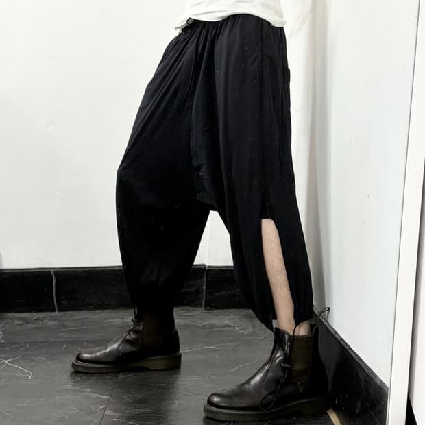 Y-3 요지 야마모토 배기 트라우저
