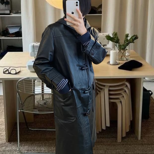 빈티지 레더 자켓 (Woman S) AA0971