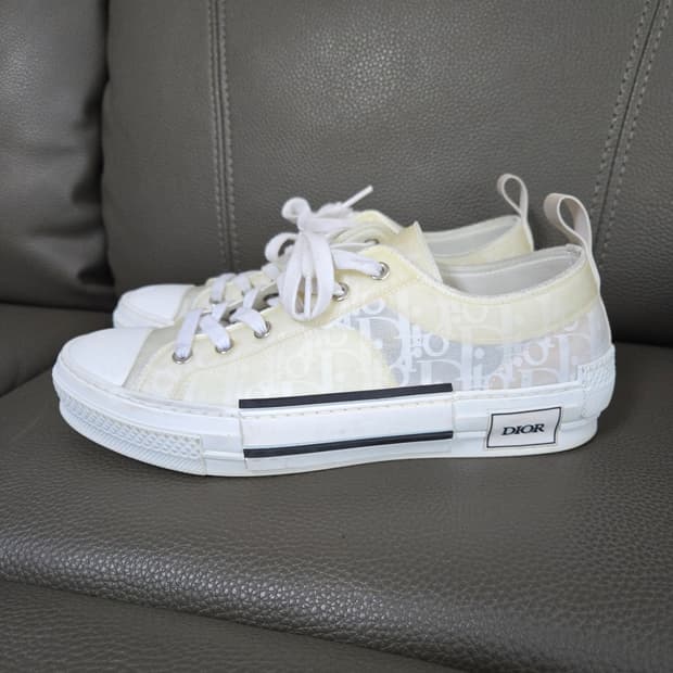 디올 b23 오블리크 스니커즈 로우 화이트 41 (260)