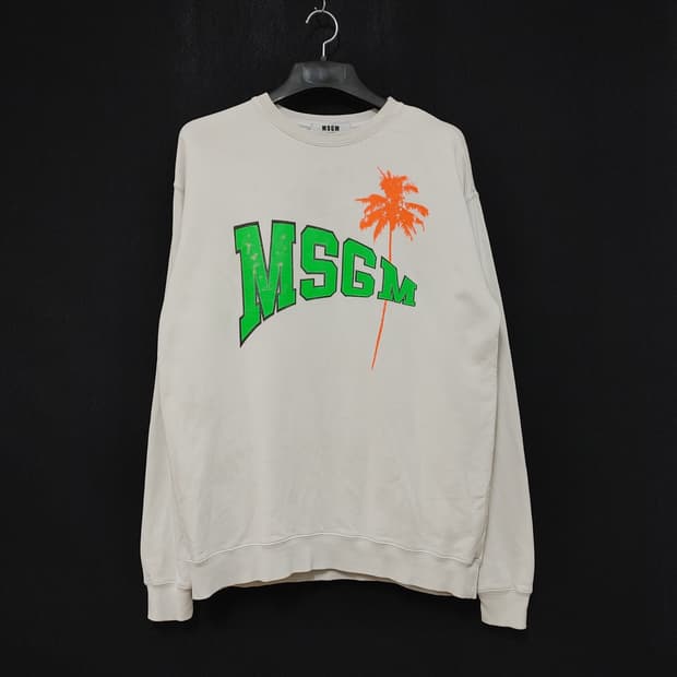 MSGM 엠에스지엠 야자수 프린팅 오버핏 맨투맨
