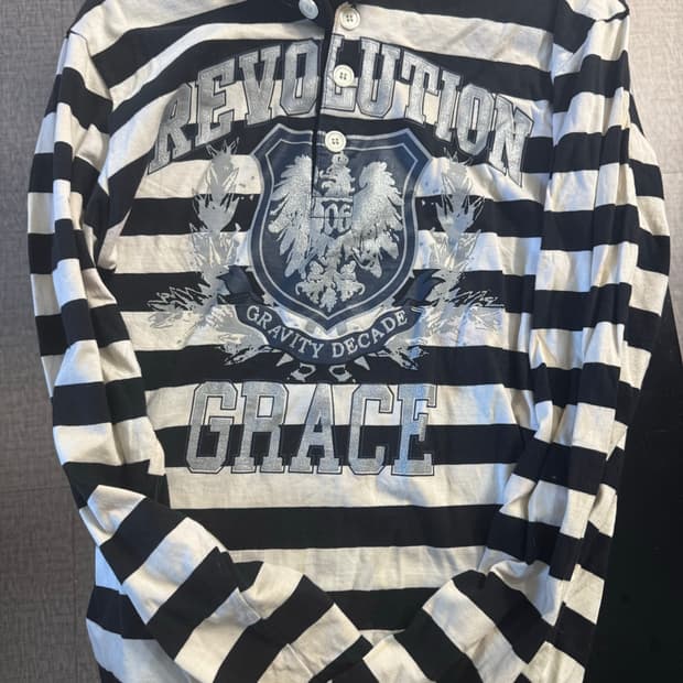 Y2K 스트라이프 롱슬리브