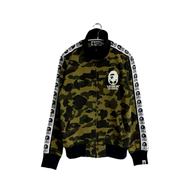 베이프 녹계 사커 집업