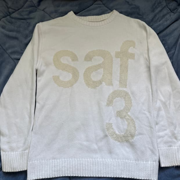 사파리스팟 니트 화이트 1사이즈