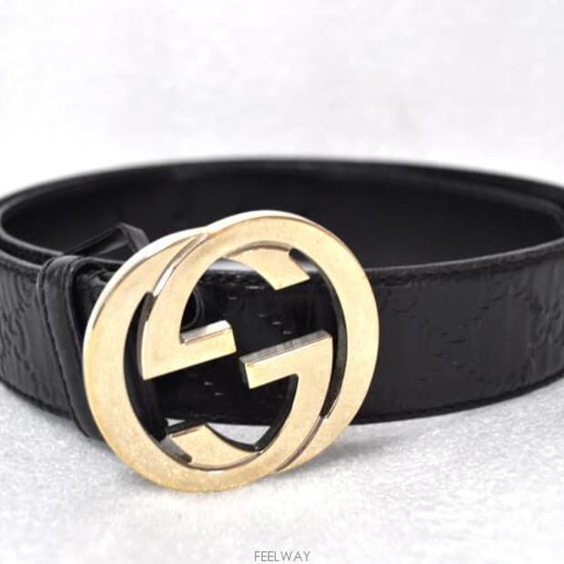 구찌/남성인터로킹시마가죽벨트(허리28~30)