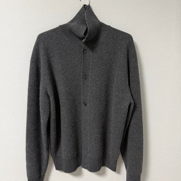 [XL] 유니온블루 크롭 스트럭처 가디건 차콜