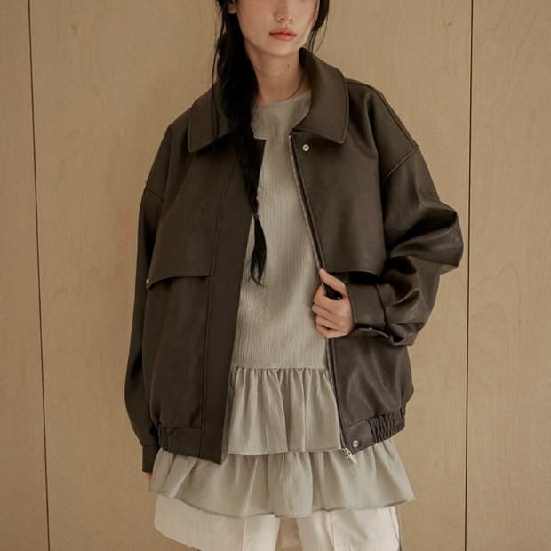 (새상품) 아우로 leather rodeo jumper 가죽재킷