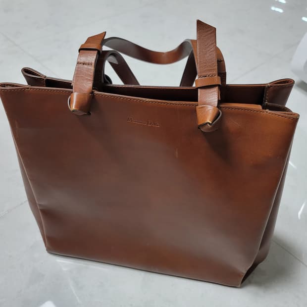 마시모두띠 브라운 통가죽 숄더백 상태굿
