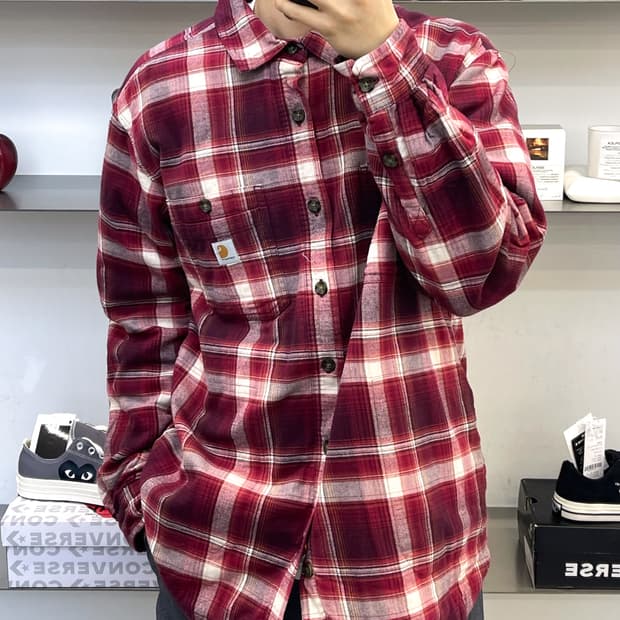 칼하트 러그드 플랙스 판넬 체크 셔츠 