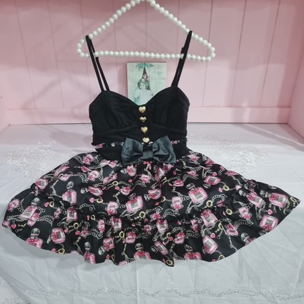 MARS 마즈 향수병 리본 원피스