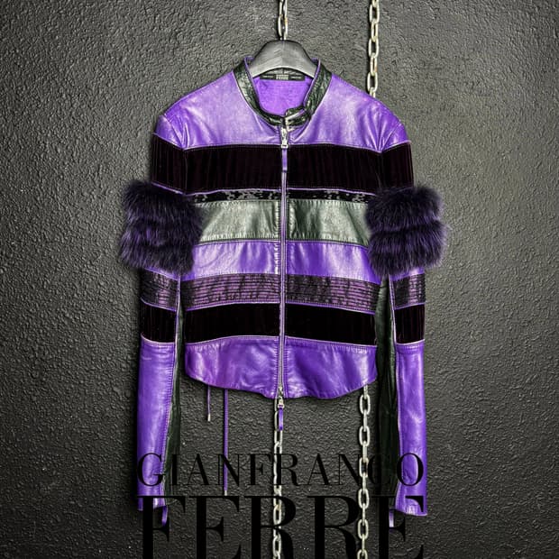 GIANFRANCO FERRE 2002 F/W-Leather jacket