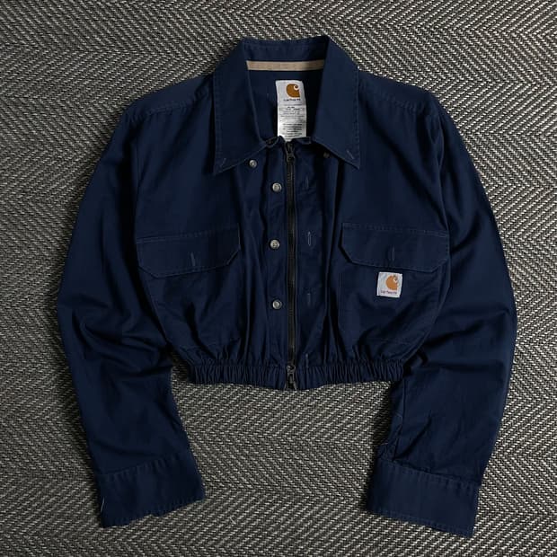 칼하트 크롭 리메이크 투웨이 셔츠 자켓o 3276