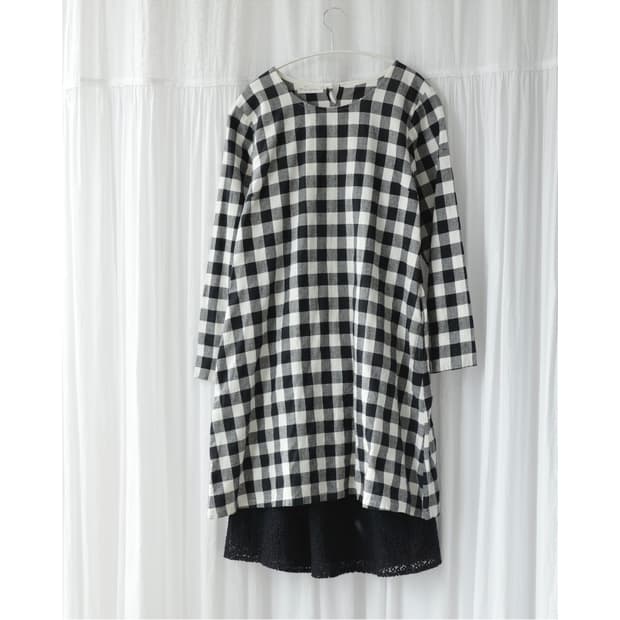 Crosstalk club check one-piece