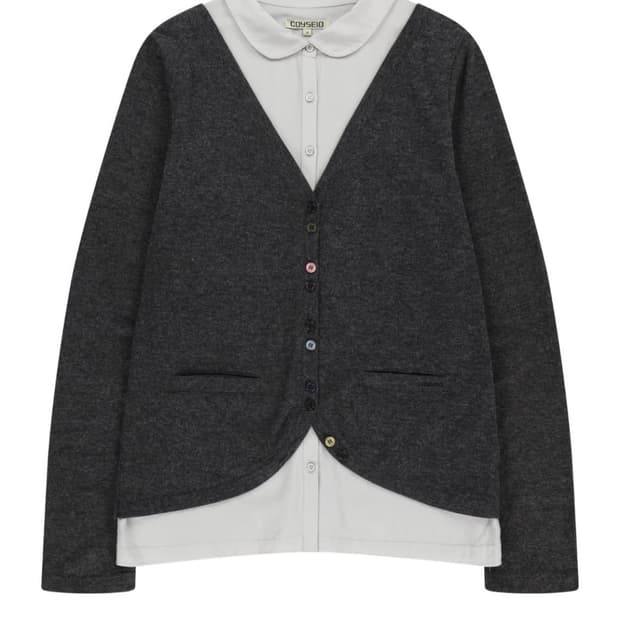 코이세이오 레이어드 셔츠 가디건 1