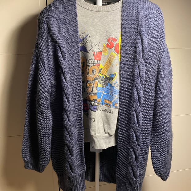 니코앤드 꽈배기 니트 가디건 사이즈4
