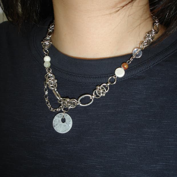 Clear quartz necklace