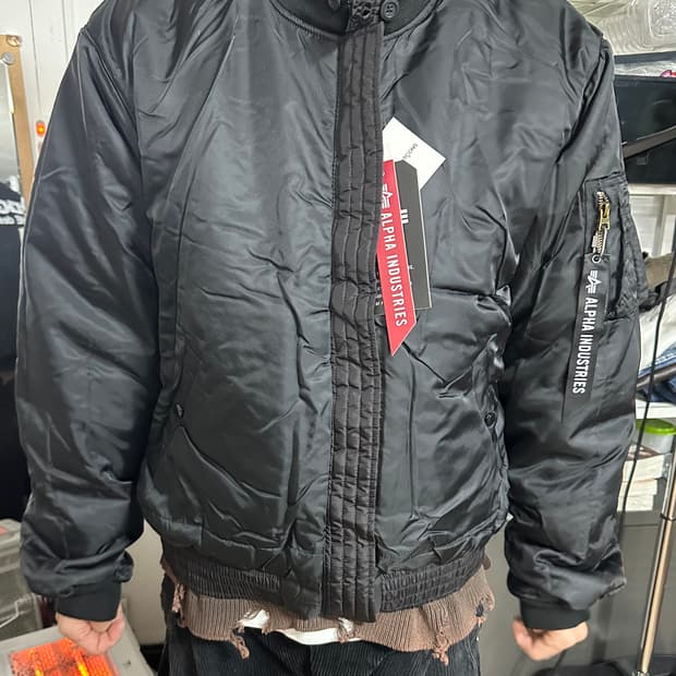 CDG 알파인더스트리 리버시블 웹자켓 XL 새상품