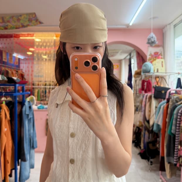 빈티지 스퀘어 패턴 스카프