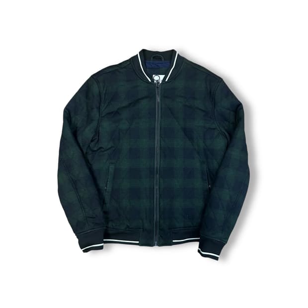 자라 체크블루종