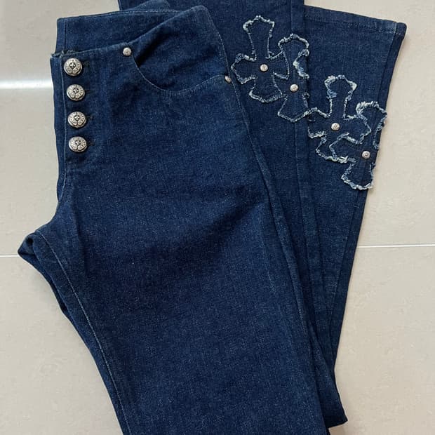 크롬하츠 크로스패치 데님 우먼즈 빈티지