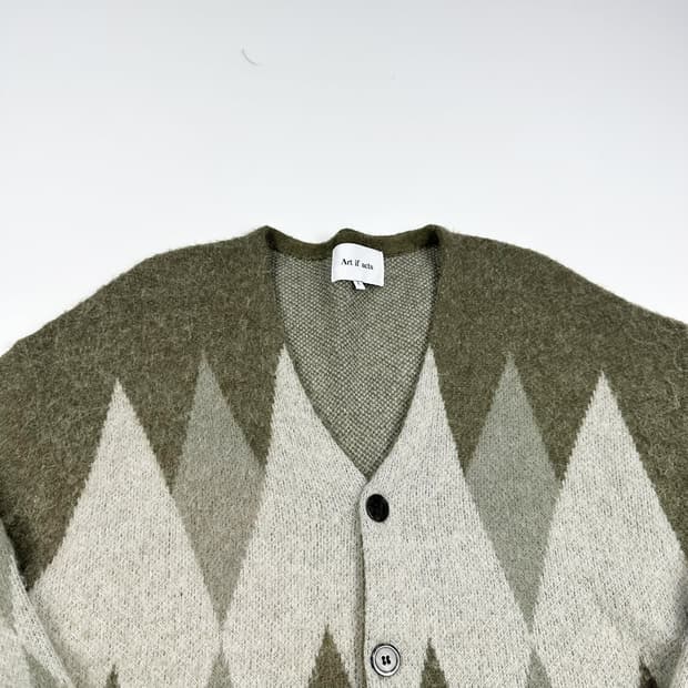 아트이프엑츠 모헤어 패턴 니트 가디건 (L)