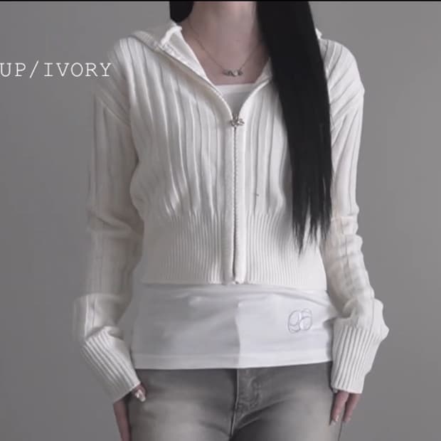 애즈온) 나디아 니트집업 <가을겨울 버전>