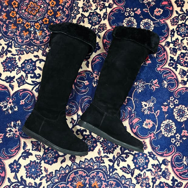 페라가모 양털 스웨이드 롱부츠 8M size(240-245)