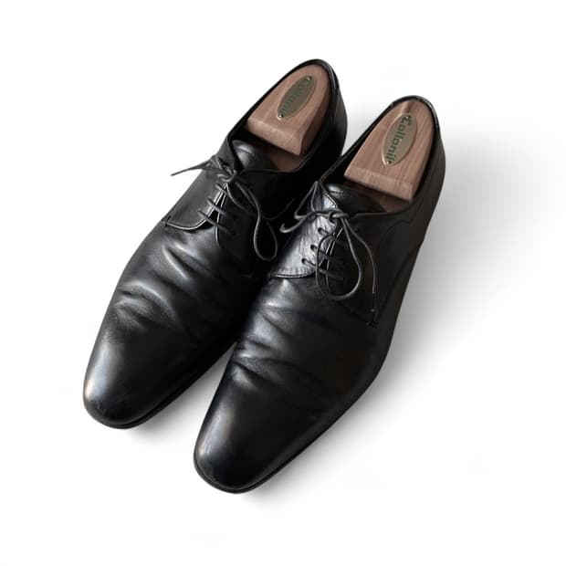 프라다 레더 플레인토 더비슈즈