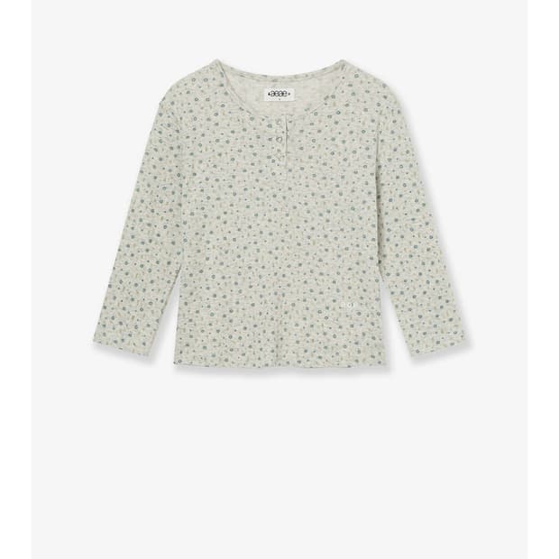 (새상품) aeae 플라워 헨리넥 7부티 오트밀