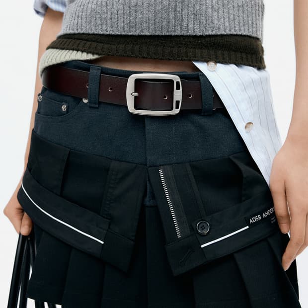 앤더슨벨 inside out pleats skirt 36