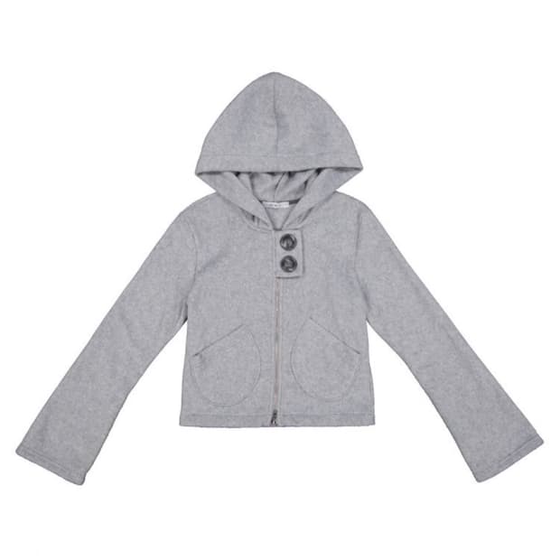 큘 포켓 플리스 후드집업 grey