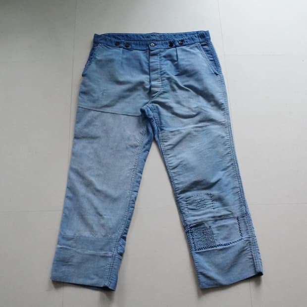 80s 프렌치 몰스킨 리페어&페이트 워크팬츠 MADE IN FRANCE 