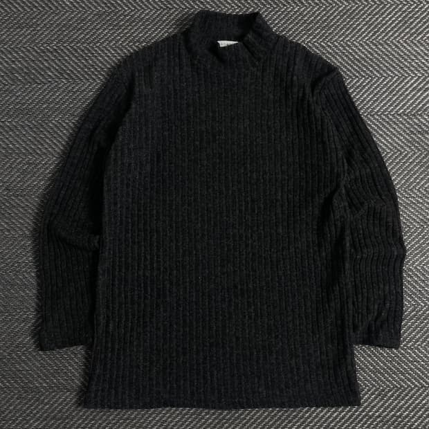 빈티지 골지 니트 챠콜 그레이o 3508