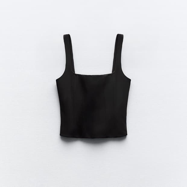 자라 크롭 뷔스티에 새상품 s