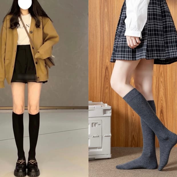 3컬레 가격~ 브라운 그레이 블랙 니삭스 롱 삭스 무릎양말 긴양말 