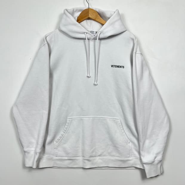 Vetements 베트멍 화이트 후드티