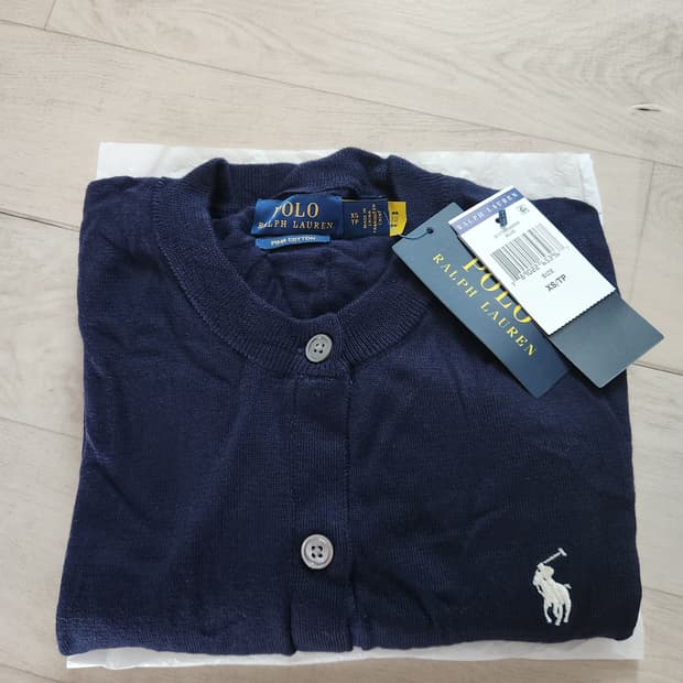 새상품) 폴로 피마코튼가디건 xs(~55사쥬)