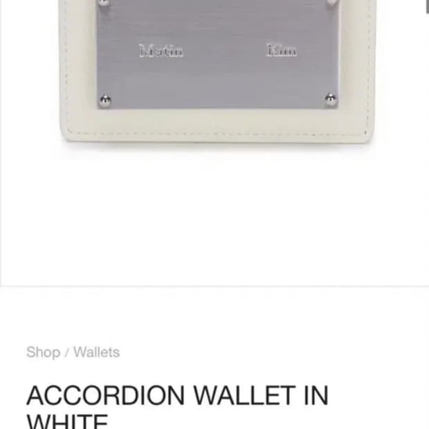 마뗑킴 아코디언 지갑 화이트