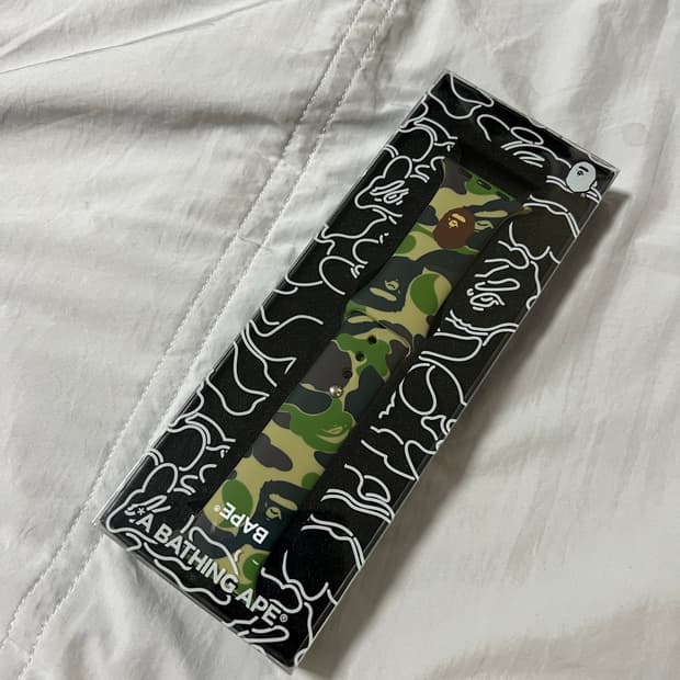 (46mm) 베이프 애플워치 스트랩 그린 카모 새상품