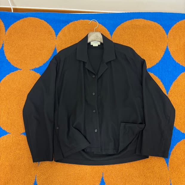 Yoke 요크 울 절개라인 버튼 디테일 셔츠 자켓 From Japan