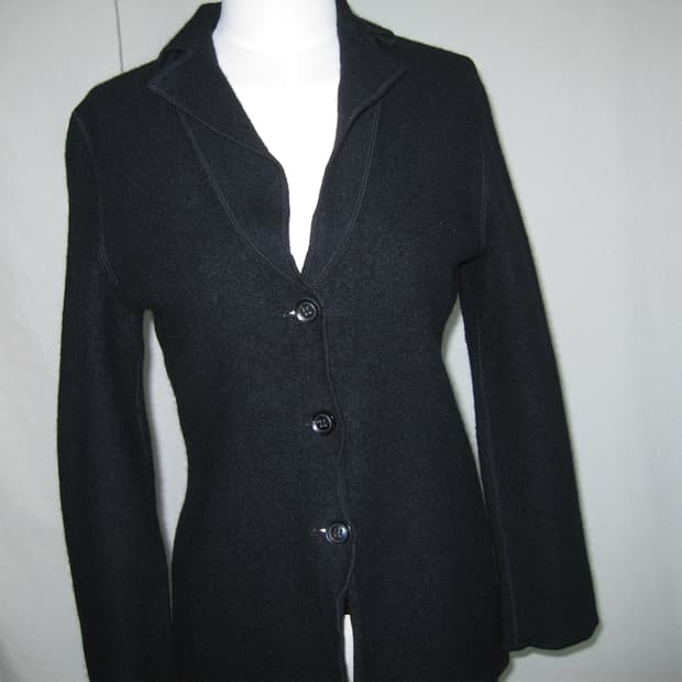 Allegri 알레그리 블랙 축융 울 자켓