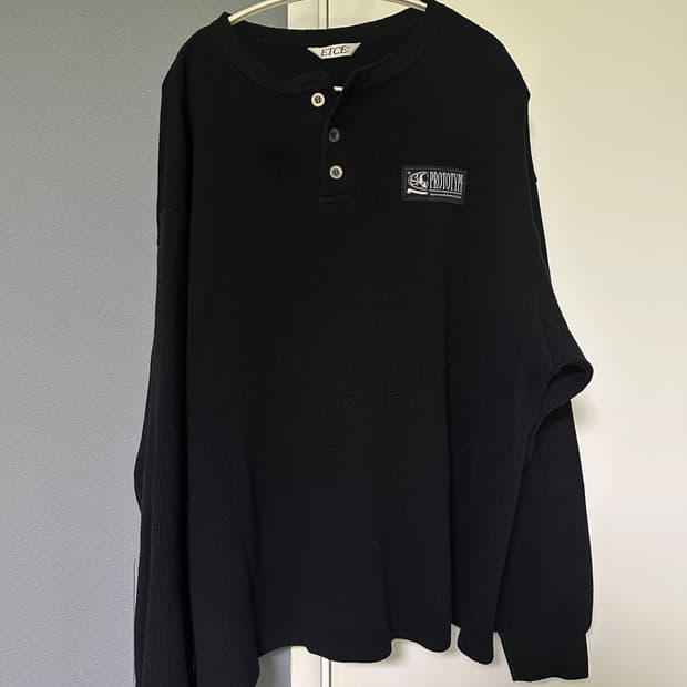 etce 헨리넥 블랙 L