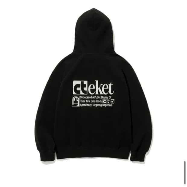 테켓 후드집업 블랙 L