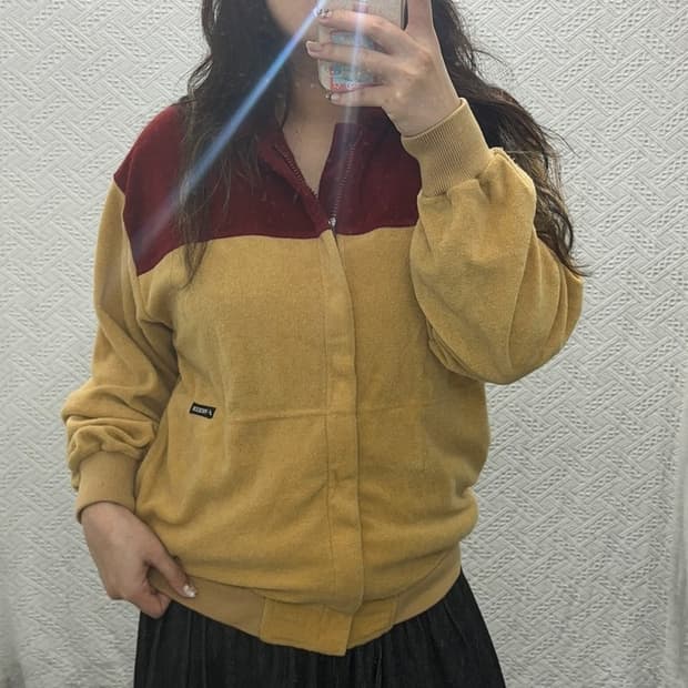 아식스 재팬 배색 플리스 후리스 집업 95 C05950