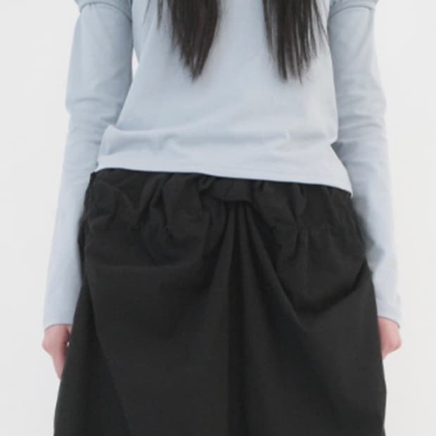 에프터먼데이 puff layered hoodie 스카이