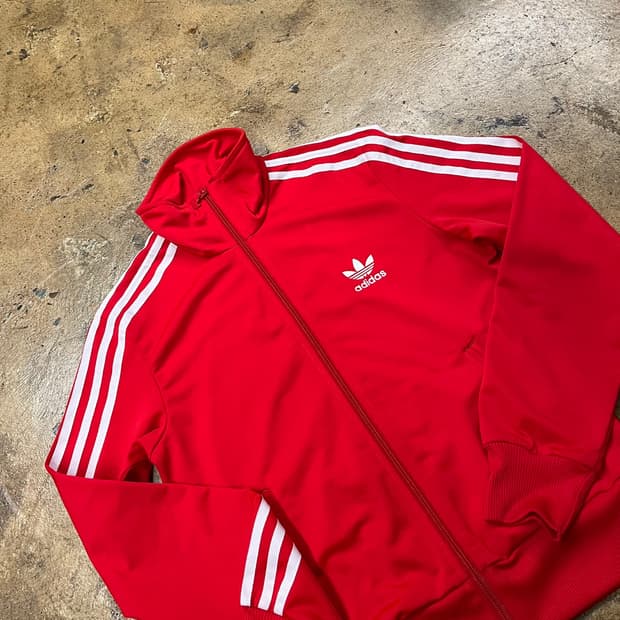 [정품/90] 아디다스 삼선 트랙탑 레드 져지 b8