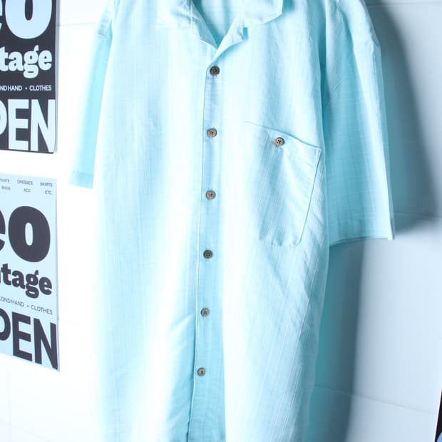 (2XL-3XL) 아일랜드 쇼어 반팔 카라 티셔츠 USA-H36279