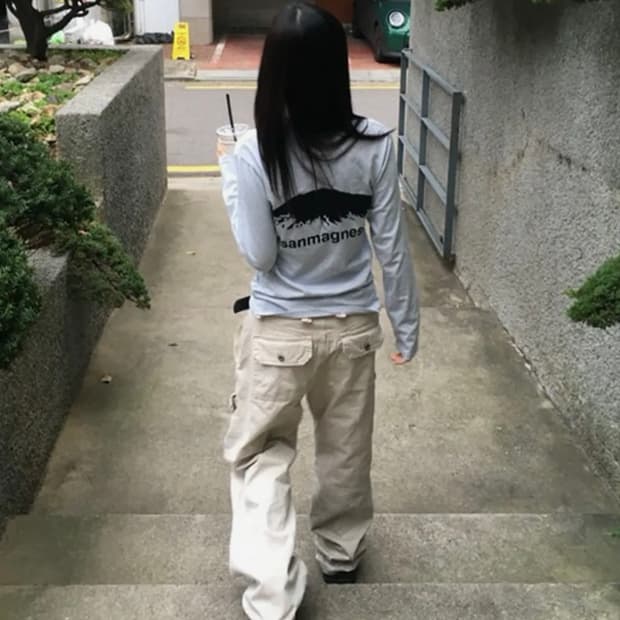 탄산마그네슘 마운틴 롱슬리브 스카이블루 우먼